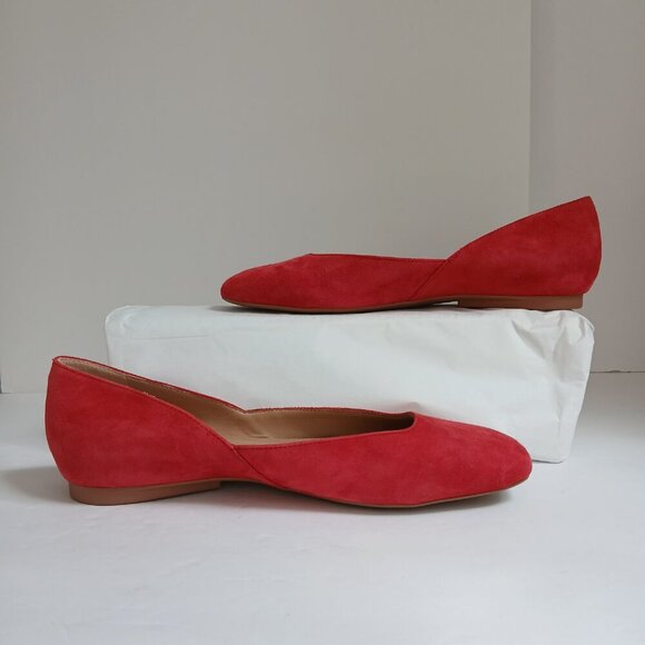 Naturalizer 'Cody' Red Suede Square Toe Ballet Flats Sz 6.5W - Picture 3 of 9